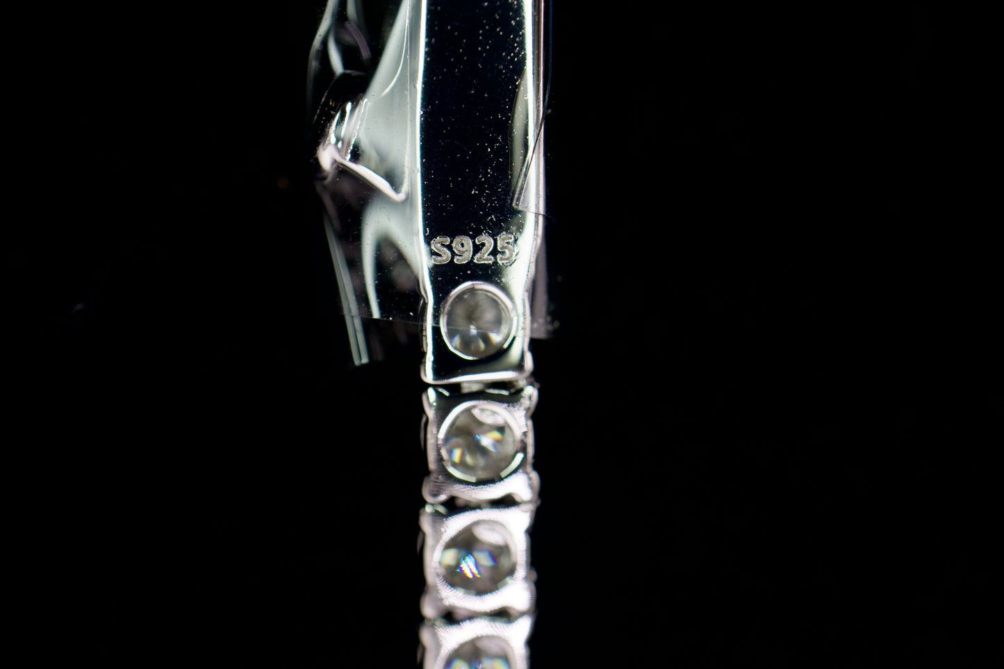 925 Silver 3mm Spike Tennis Chain with Moissanite