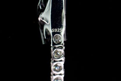 925 Silver 3mm Spike Tennis Chain with Moissanite