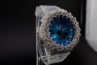 G-Shock Blue Ice Gold – Custom Iced-Out Luxury Watch